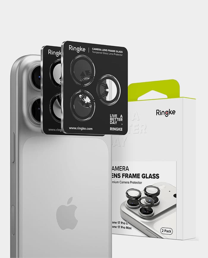 Ringke Camera Lens Frame Glass for iPhone 17 Series Camera Lens Tempered Glass