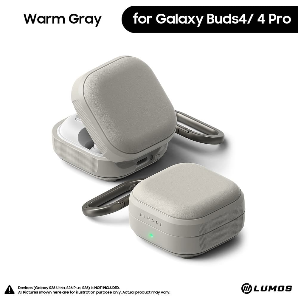 Ringke ONYX Magnetic for Galaxy Buds 4 / 4 Pro Eye-Catching ONYX with Magsafe – Warm gray