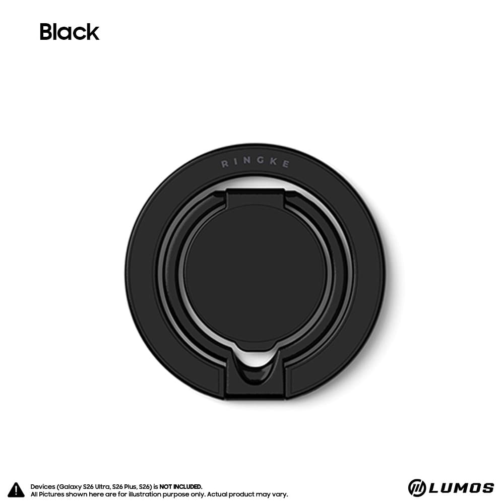 Ringke Dual Magnetic Smart Holder 3-Fold Kickstand Wobble-Free Support Super Slim Design 4.0mm – Black