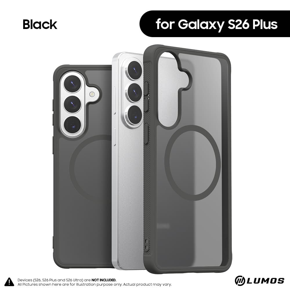 Araree Duple M Armor Series for Samsung Galaxy S26 Series Magnetic Transparent Full Protective Case – S26 Plus Black