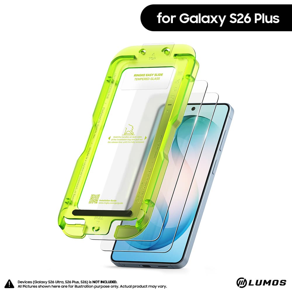 Ringke Easy Slide HD+ Clear Tempered Glass 2 pack for Samsung Galaxy S26 / S26 Plus / S26 Ultra – S26 Plus Clear