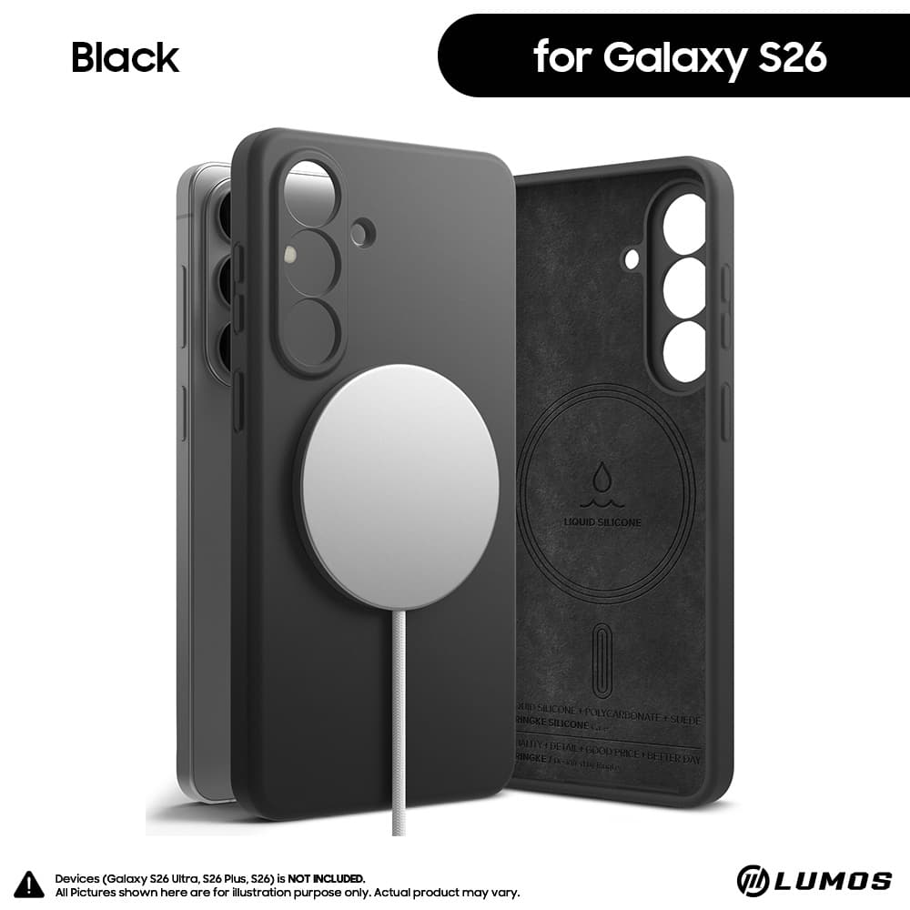 Ringke SILICONE MAGNETIC Series for Samsung Galaxy S26 / S26 Plus / S26 Ultra Protective Phone Case – Black / s26
