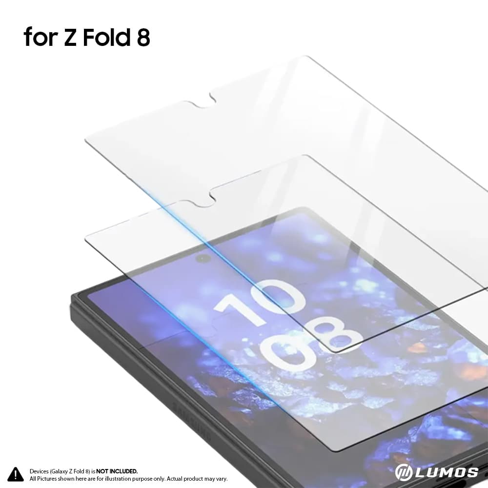 Araree Samsung Galaxy Z Fold 8 Core Tempered Glass Screen Protector 9H Hardness Full HD Clear 2 pcs in pack – Galaxy Z Fold 8