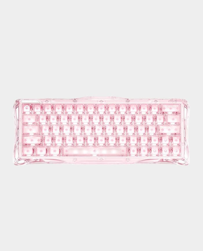 GravaStar Mercury K1 Lite 75% Wireless Mechanical Gaming Keyboard Crystal Rose