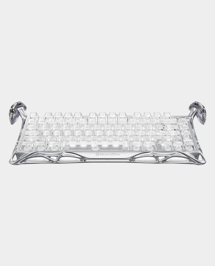 GravaStar Mercury K1 Pro 75% Wireless Mechanical Gaming Keyboard Ghost Silver