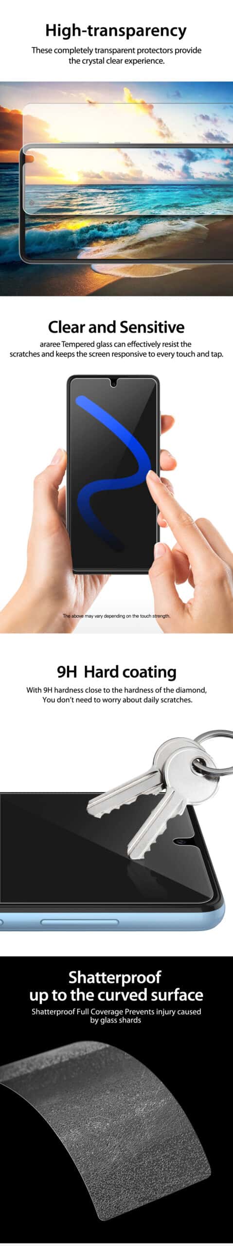 Araree Sub Core Samsung A32 / A52 / A72 Series Premium Tempered Glass