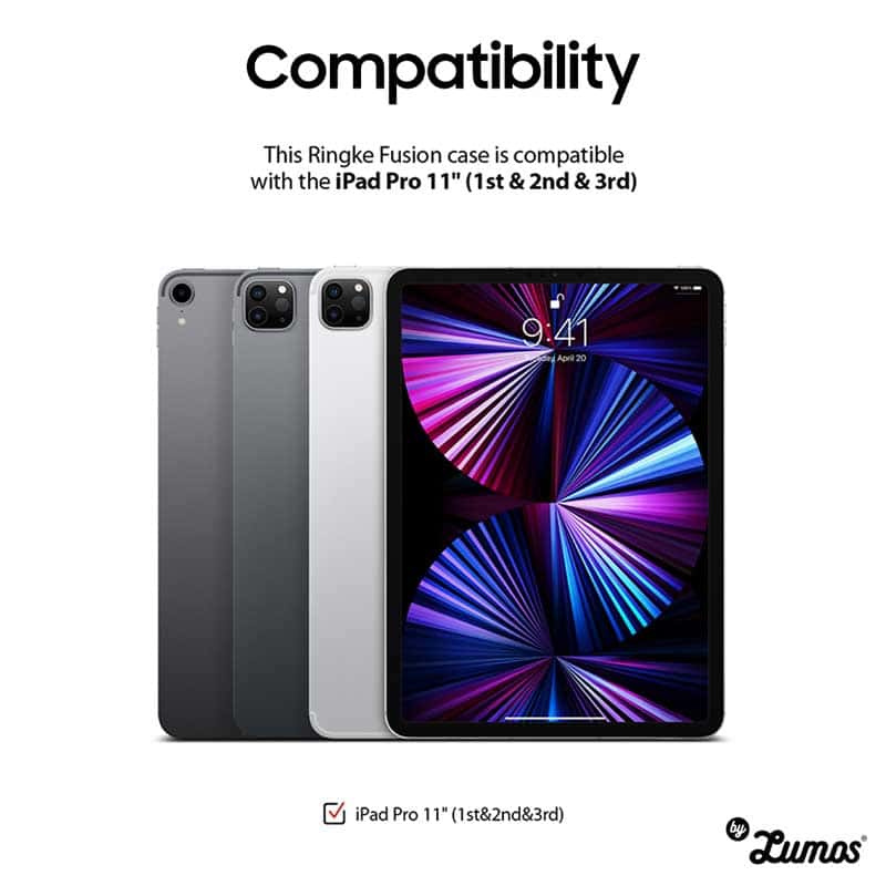 Ringke FUSION Series Case for Apple I Pad Pro 11′′ 11 inch 2020 2021 Full Cover Protective Tablet Case
