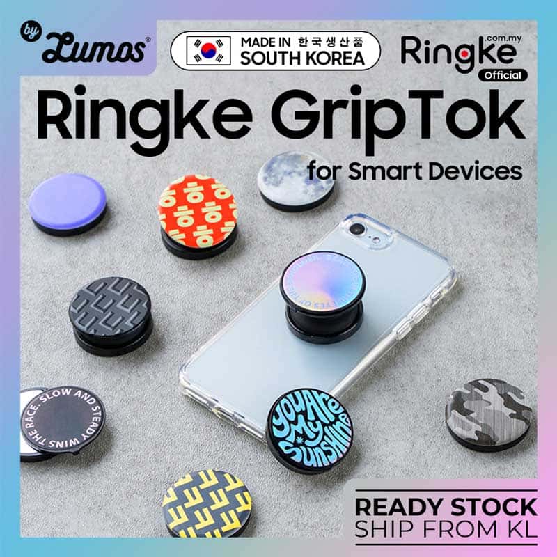 RINGKE X GRIPTOK for Smart Devices Handed grip car mount compatible