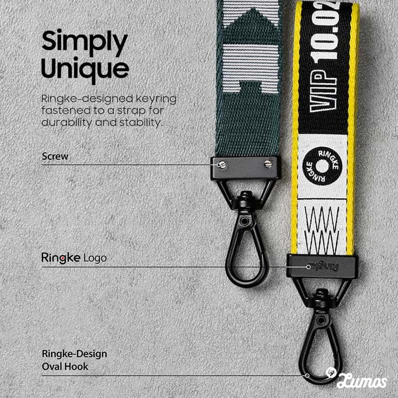 RINGKE KEY RING HOLDER STRAP COMPATIBLE with Earbuds, Keys, Cameras & ID Quik Catch Lanyard Adjustable String