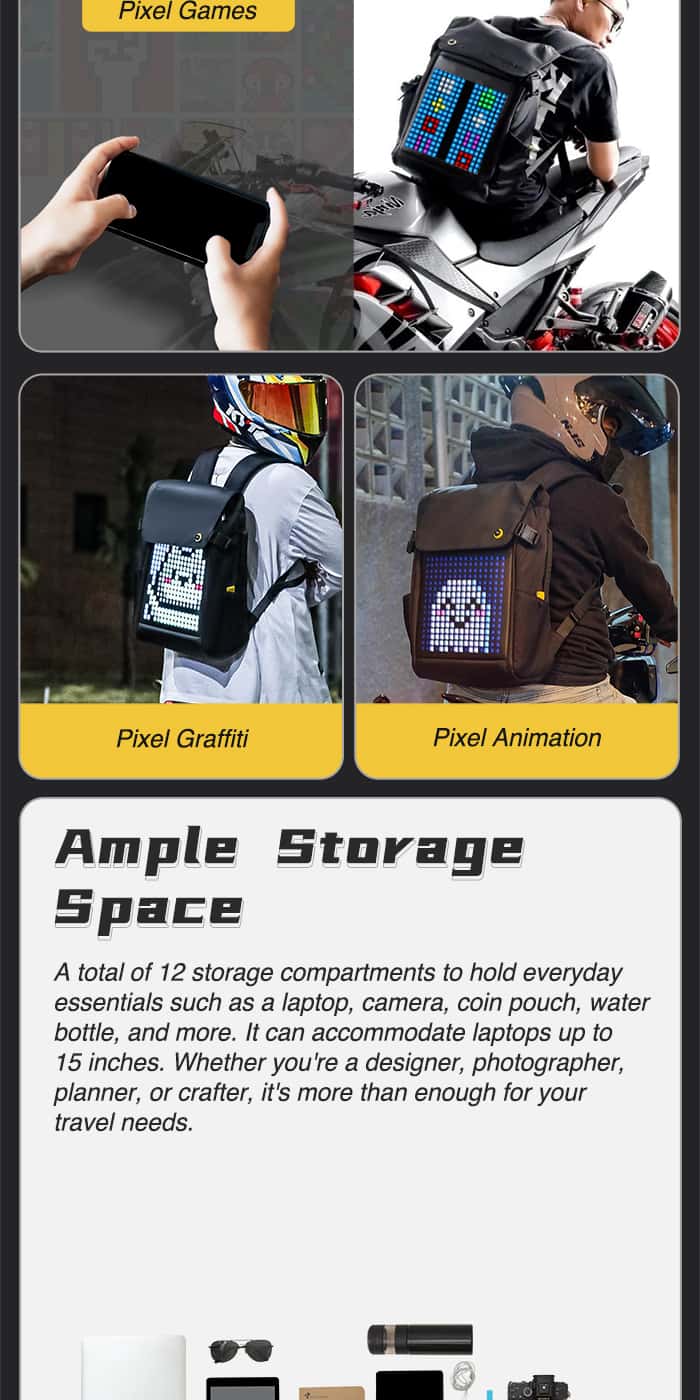 DIVOOM PIXOO BACKPACK-M Pixel Bagpack