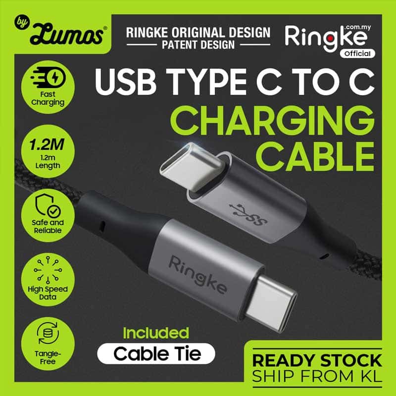 RINGKE USB TYPE C TO C CHARGING CABLE Fast Charging 1.2M Length Up To 4x Faster