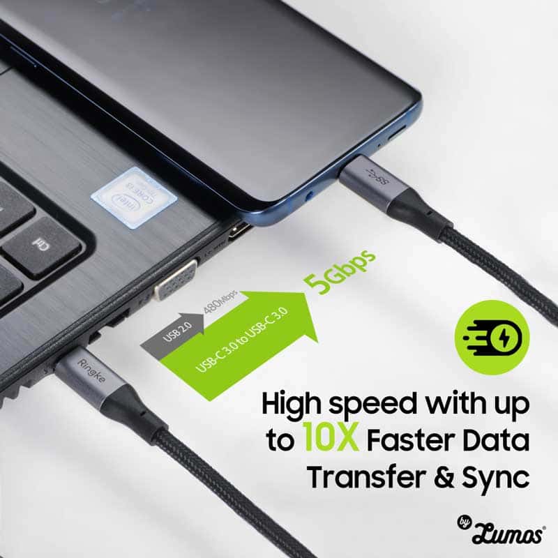 RINGKE USB TYPE C TO C CHARGING CABLE Fast Charging 1.2M Length Up To 4x Faster