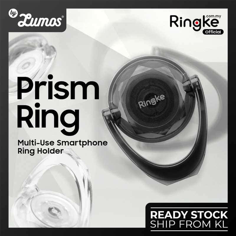 Ringke PRISM RING Smart Phone Ring Holder Finger Ring Stand Attachable Full 360° Rotation