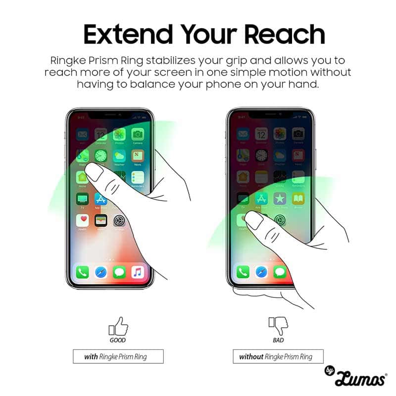 Ringke PRISM RING Smart Phone Ring Holder Finger Ring Stand Attachable Full 360° Rotation