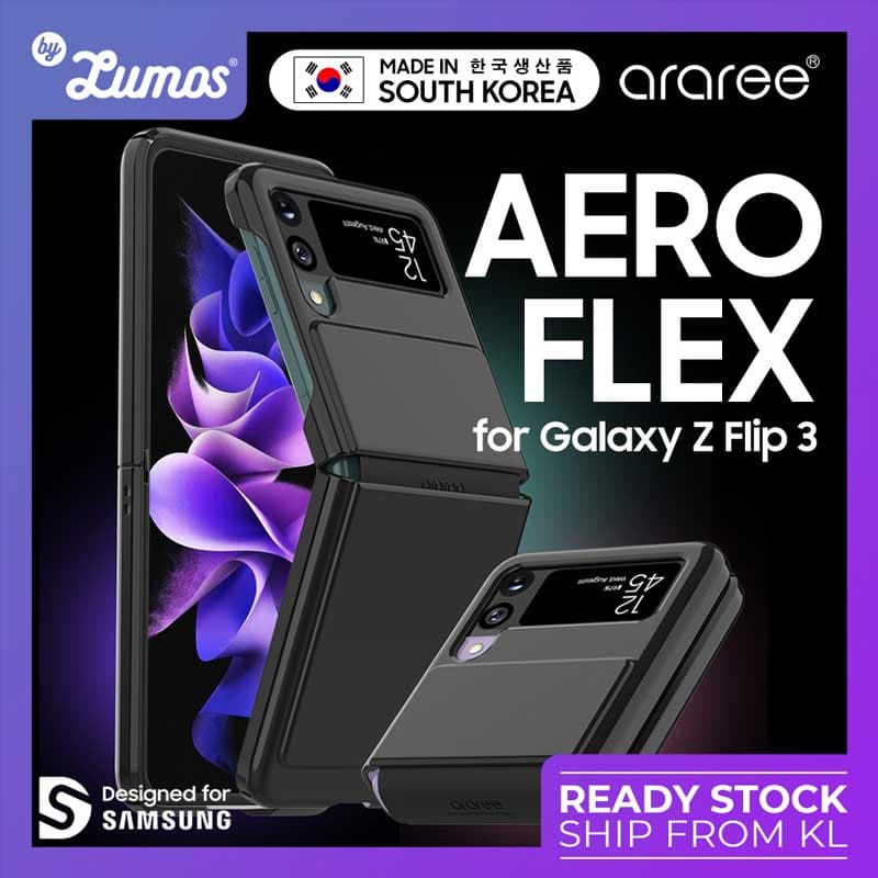Araree Aero Flex Samsung Galaxy Z Flip 3 Protective Phone Case โ Cream