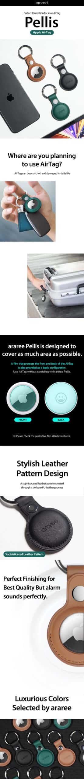 Araree PELLIS for Apple AirTag Compact Slim Casing