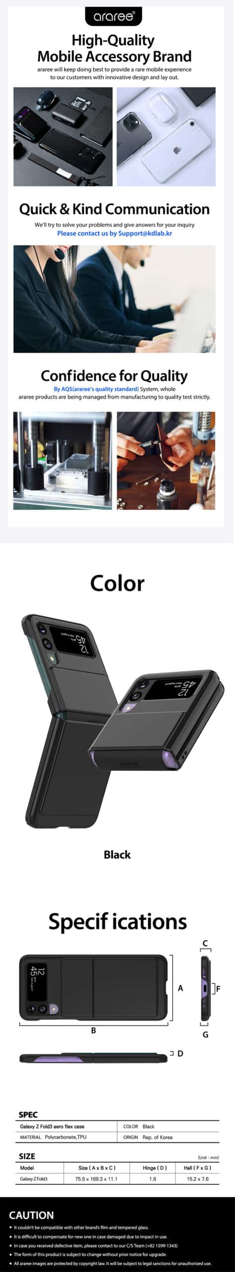 Araree Aero Flex Samsung Galaxy Z Flip 3 Protective Phone Case