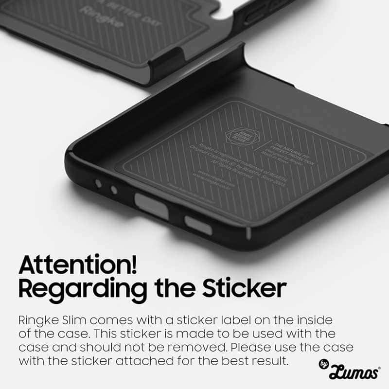 RINGKE SLIM Samsung Galaxy Z Flip 3 Light & Thin Clear Matte Black Case