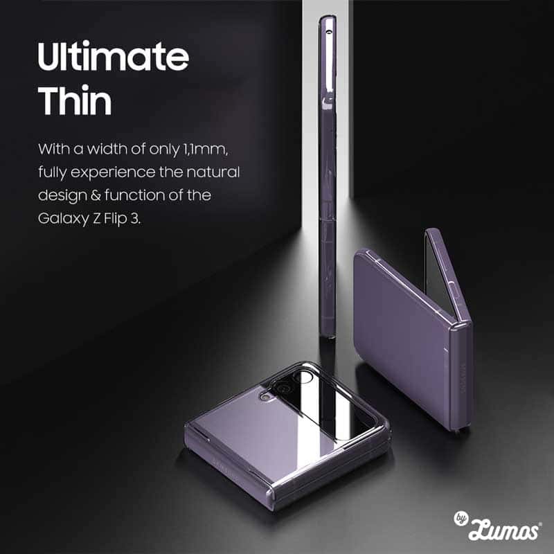 RINGKE SLIM Samsung Galaxy Z Flip 3 Light & Thin Clear Matte Black Case