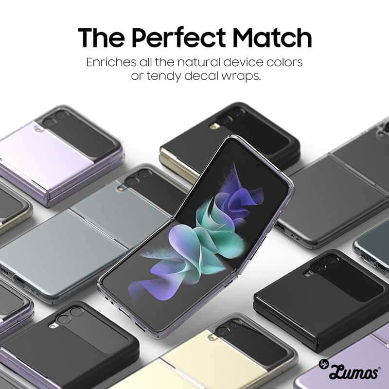 RINGKE SLIM Samsung Galaxy Z Flip 3 Light & Thin Clear Matte Black Case