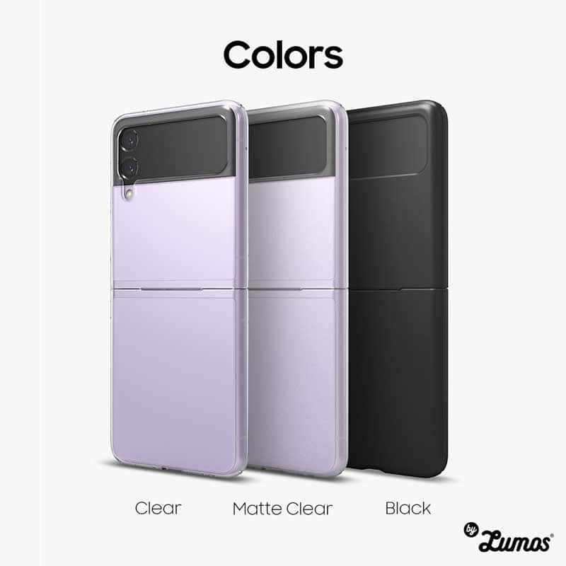 RINGKE SLIM Samsung Galaxy Z Flip 3 Light & Thin Clear Matte Black Case
