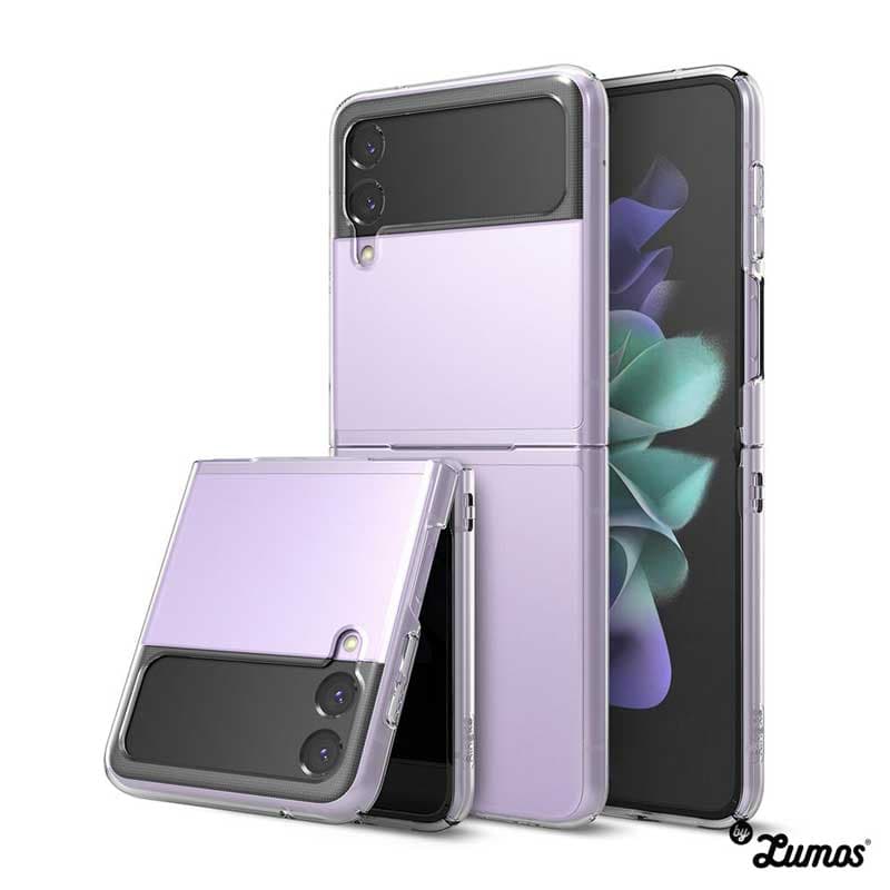 RINGKE SLIM Samsung Galaxy Z Flip 3 Light & Thin Clear Matte Black Case โ Clear