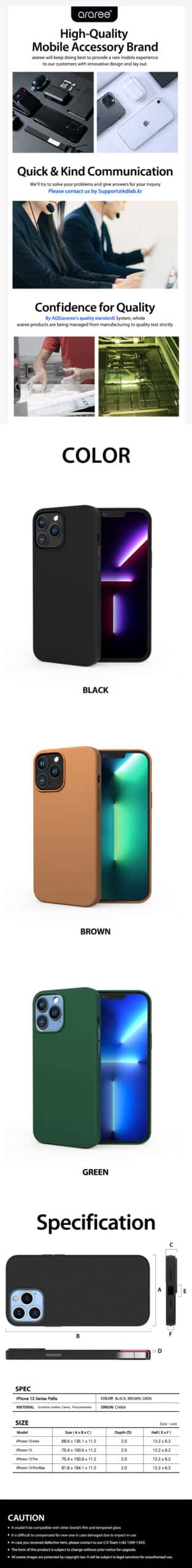 Araree PELLIS Apple iPhone 13 / 13 Mini / 13 Pro / 13 Pro Max Soft& Smooth Silicone Protective Phone Case
