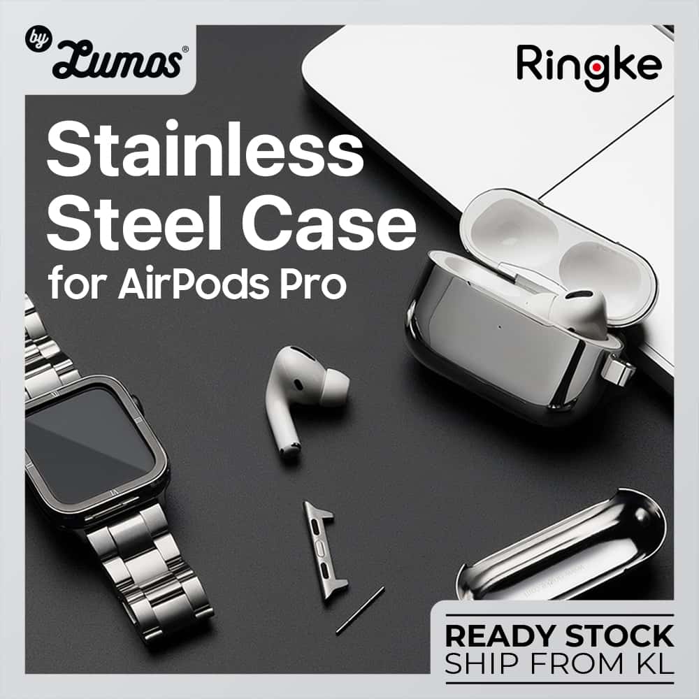 RINGKE APPLE AIRPODS PRO Stainless Steel Case Full Coverage Protective Case