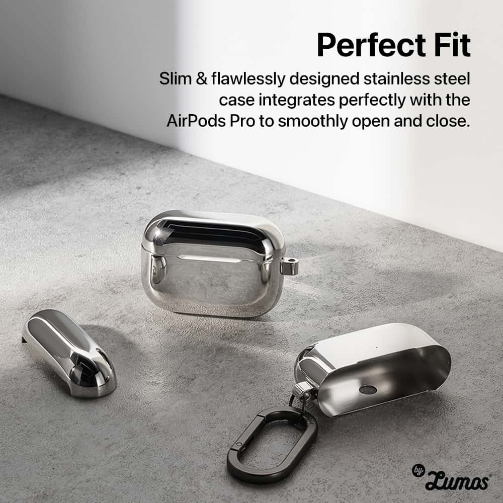 RINGKE APPLE AIRPODS PRO Stainless Steel Case Full Coverage Protective Case