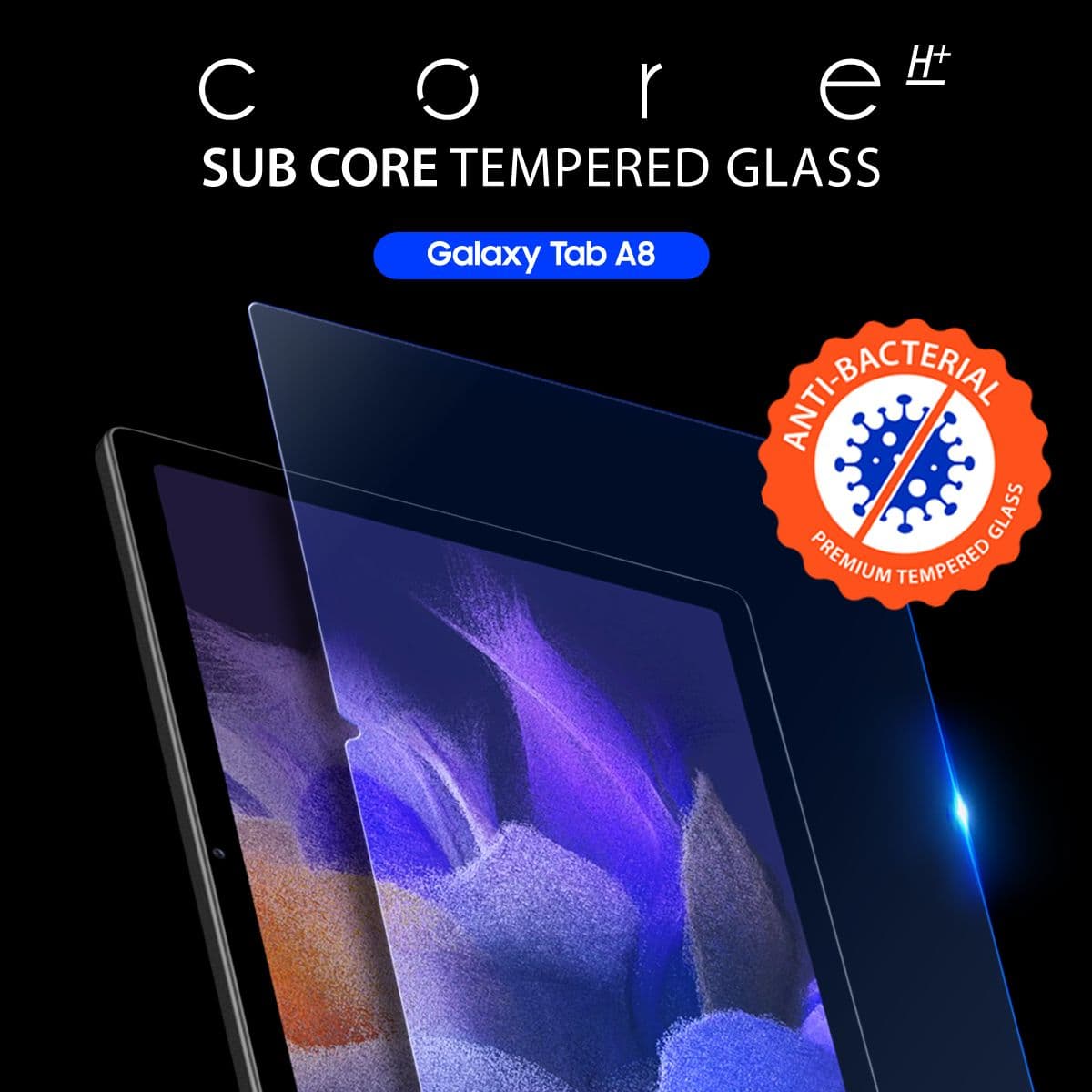 Araree Subcore Samsung Galaxy Tab A8 Tempered Glass โ Samsung Galaxy Tab A8