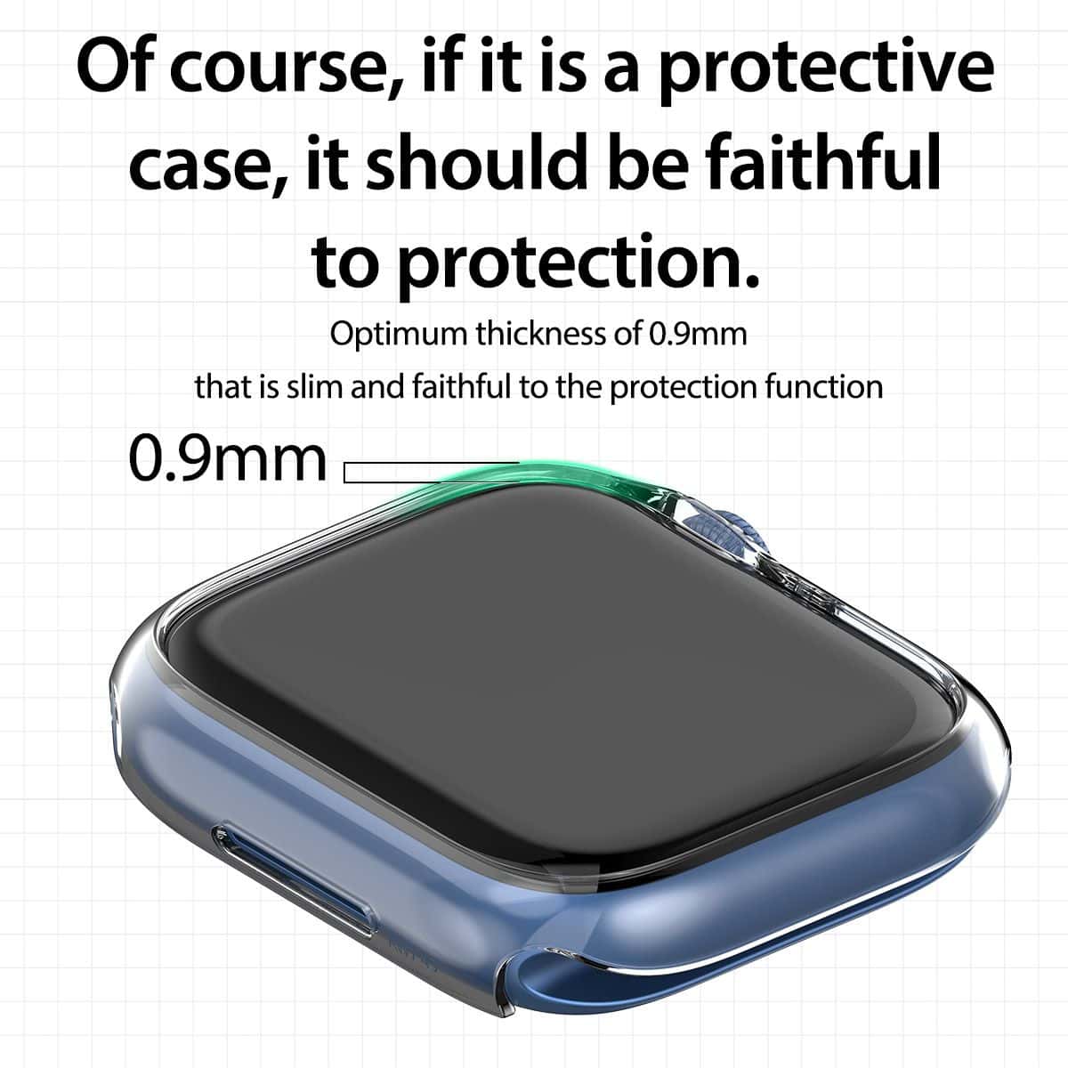 Araree Nukin Apple Watch Series 7, 8& 9 (41/ 45 mm)Slim Transparent Hard Case