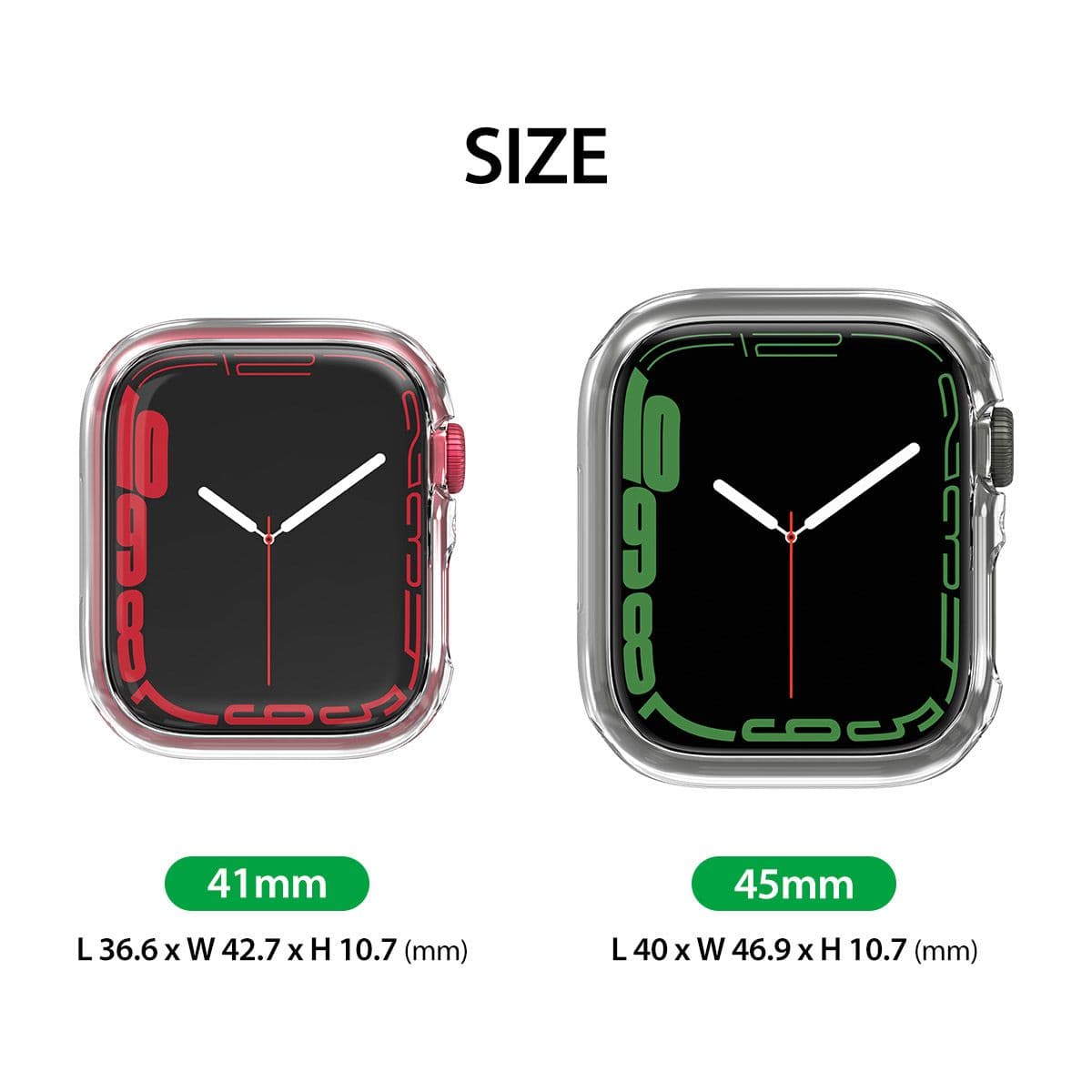 Araree Nukin Apple Watch Series 7, 8& 9 (41/ 45 mm)Slim Transparent Hard Case โ 45mm