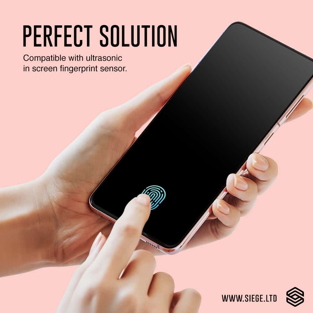 SIEGE GLASTIMATE Samsung Galaxy S21 FE Full Coverage Protection Tempered Glass Screen Protector