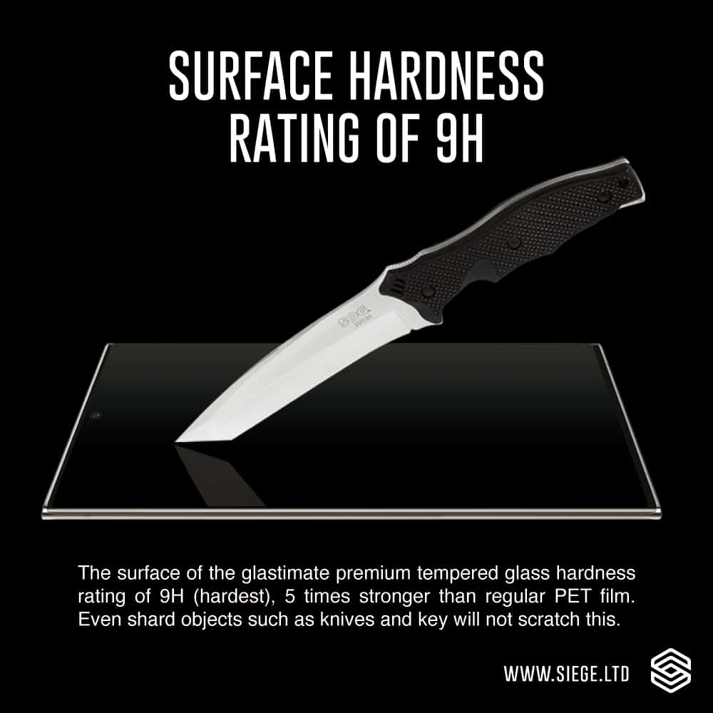 SIEGE GLASTIMATE Samsung Galaxy S22 Ultra UV Nano Glue 3D Full Coverage Protection Tempered Glass Screen Protector