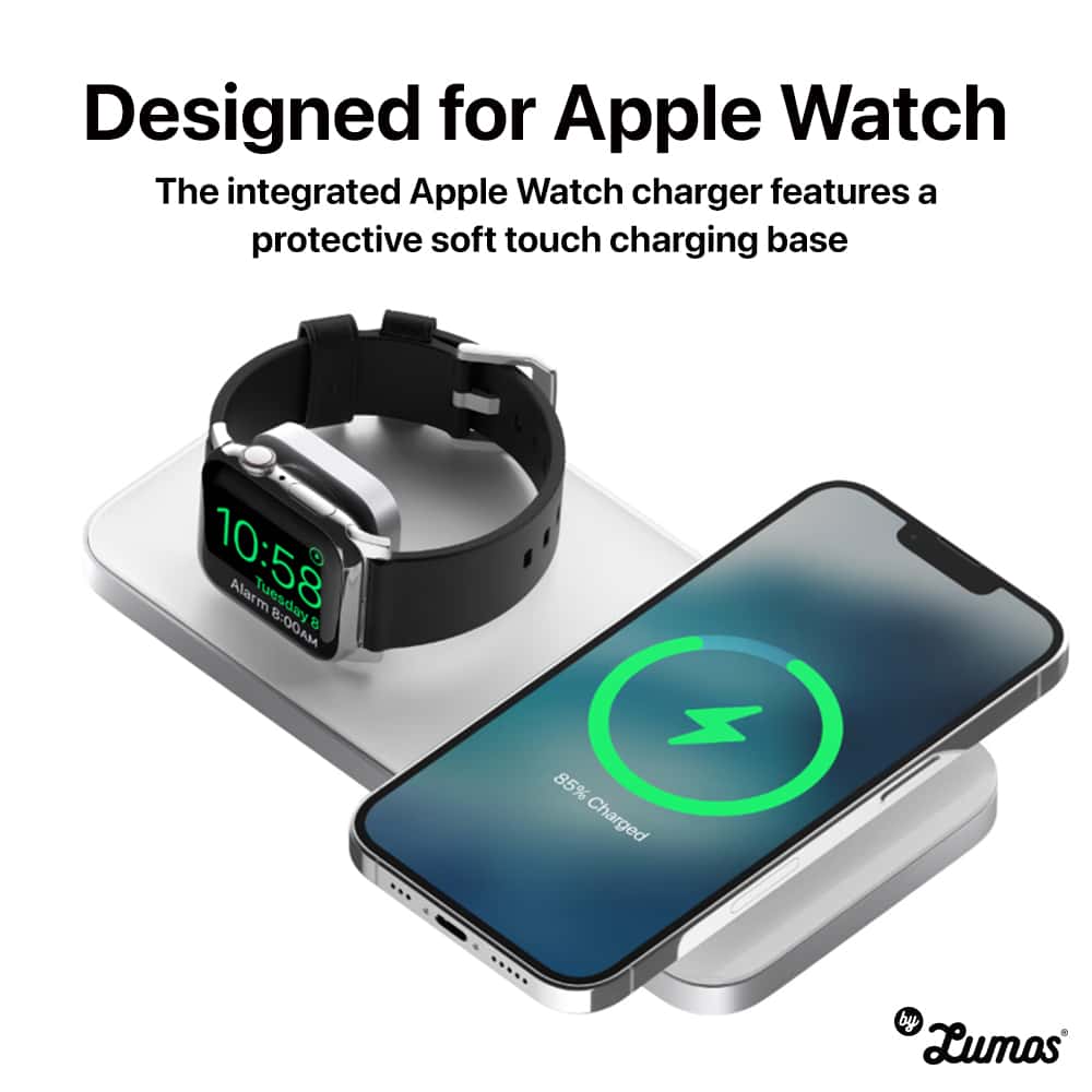 NOMAD BASE ONE MAX Magsafe Charger 15W Wireless Charging Speed Apple Watch/Phone Charging Base Charge 3x Faster