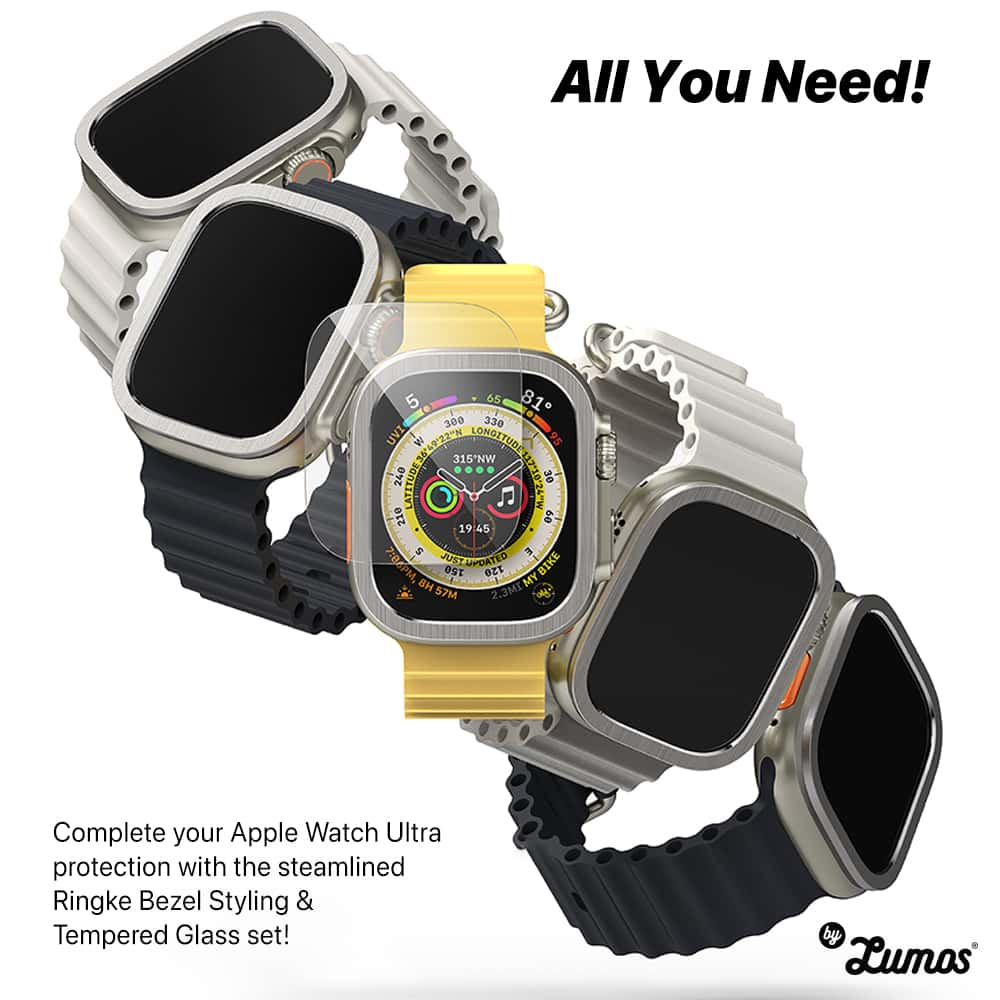 Ringke BEZEL STYLING & TEMPERED GLASS For Apple Watch Ultra Protective Premium Steel Case