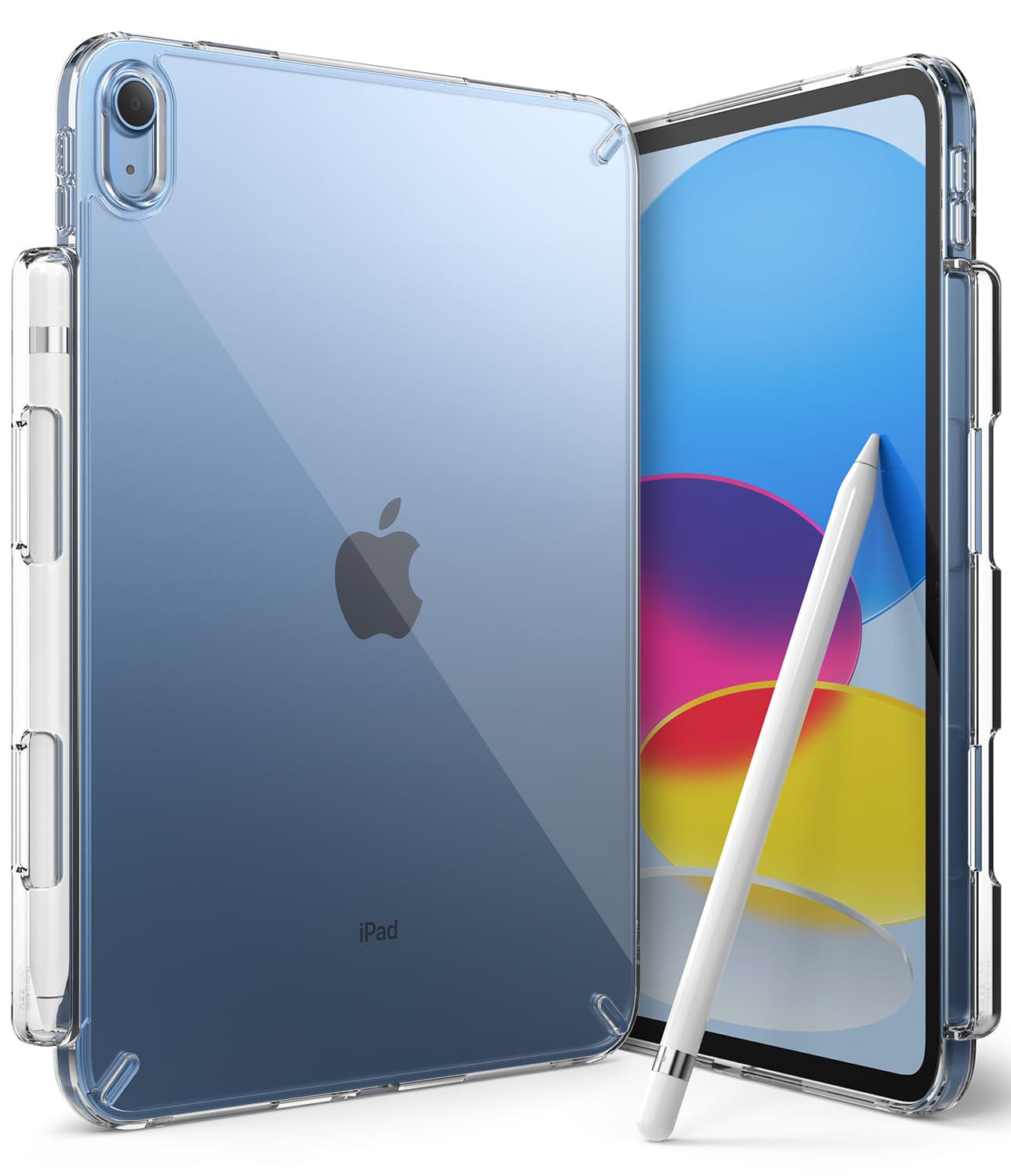 Ringke FUSION Series Case for iPad 10th with Pencil Holder Over Charge Prevention Protective Cover โ Clear