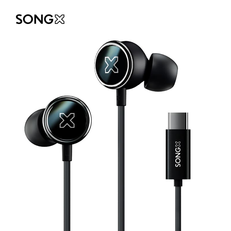 SONGX SX01 STARLOOP WIRED EARBUDS Type-C Edition High-Resolution Sound Quality Hi-Res Audio โ Black