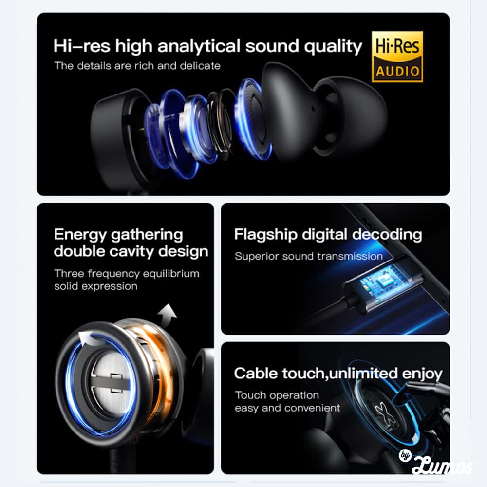 SONGX SX01 STARLOOP WIRED EARBUDS Type-C Edition High-Resolution Sound Quality Hi-Res Audio