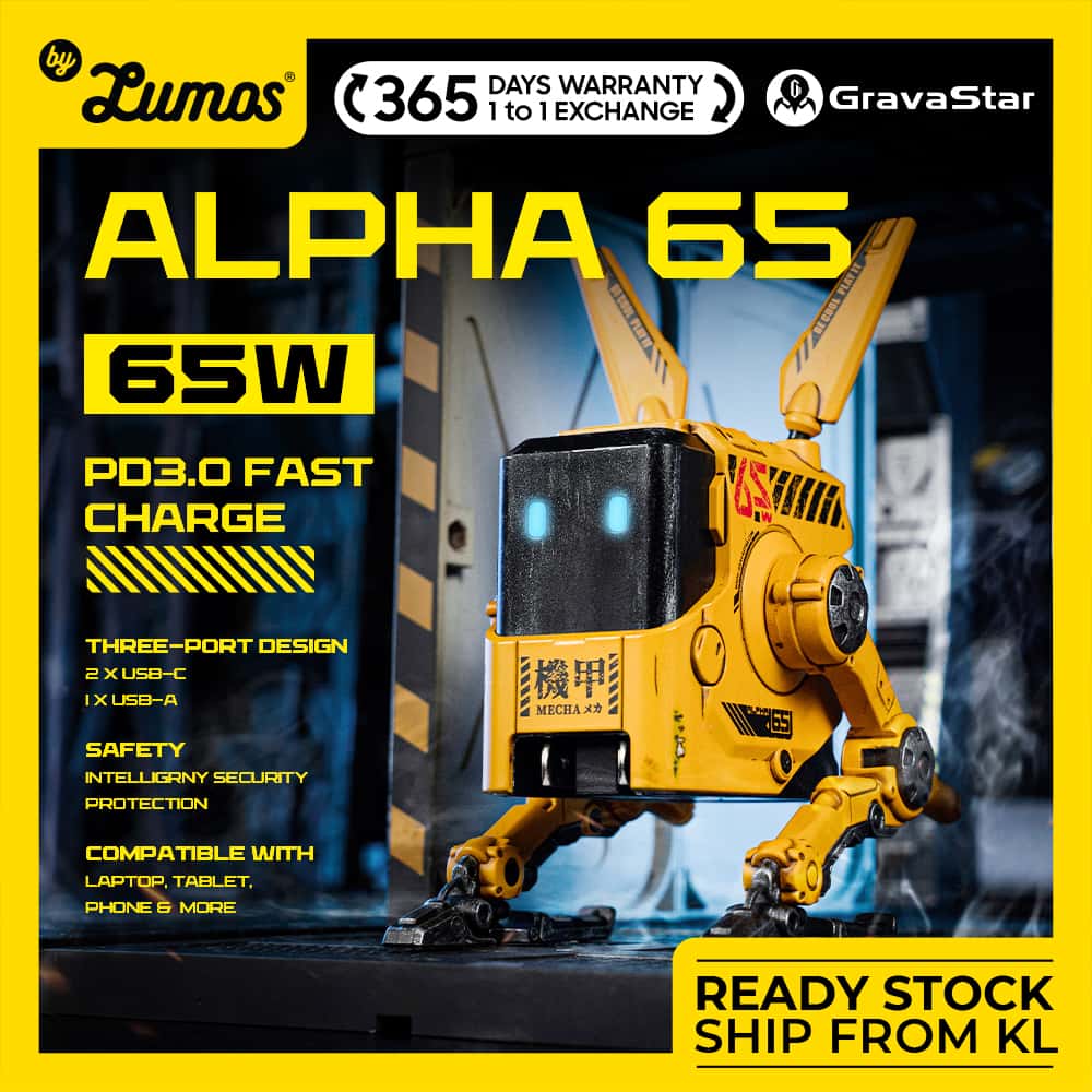 GRAVASTAR ALPHA 65W PD 3.0 Fast Charger