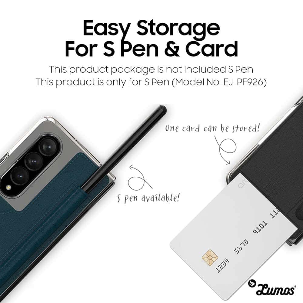 ARAREE STICK POCKET CP For Samsung Galaxy Z Fold 3/Z Fold 4/Z Fold 5 All In One S Pen & Card Pocket Wallet