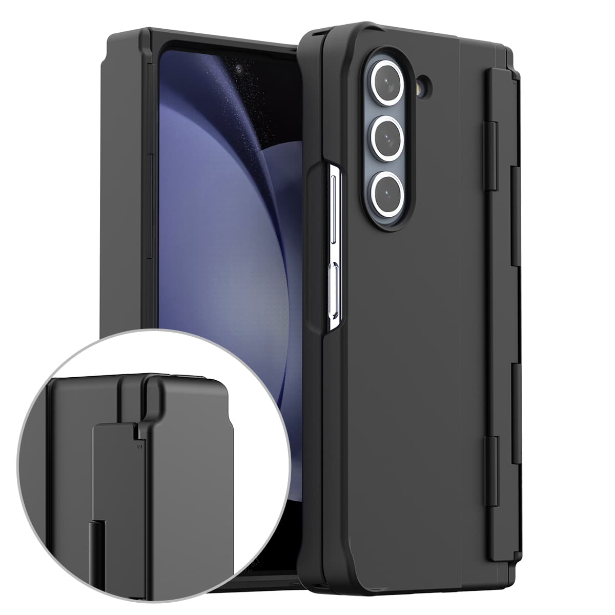 ARAREE NUKIN 360 SERIES Samsung Galaxy Z Fold 5 Slim Transparent Full Cover Protective Case โ Black