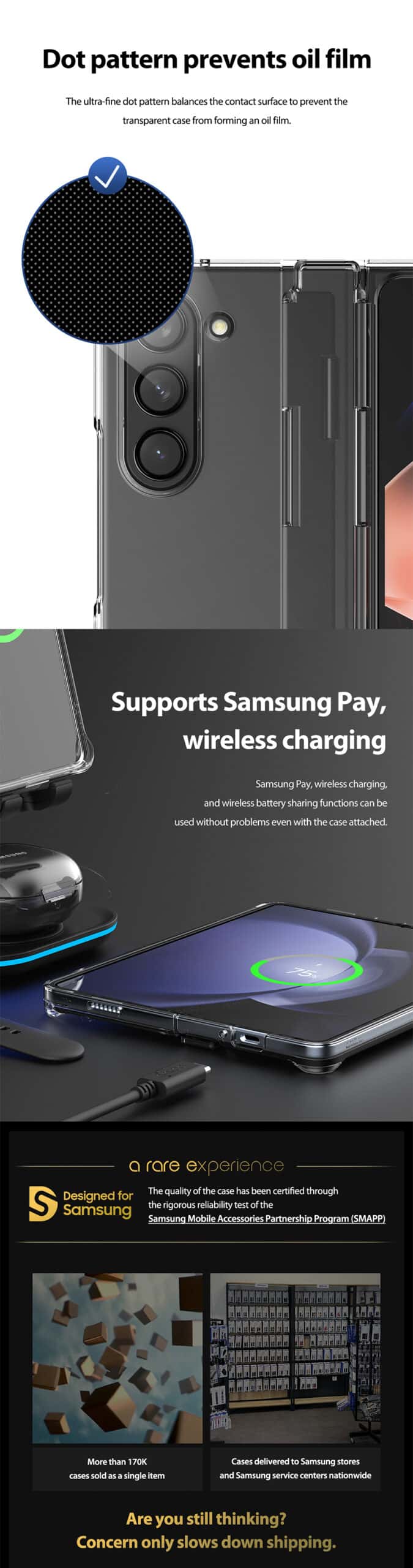 ARAREE NUKIN 360 SERIES Samsung Galaxy Z Fold 5 Slim Transparent Full Cover Protective Case