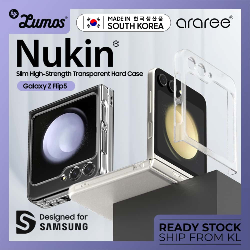 ARAREE NUKIN SERIES Samsung Galaxy Z Flip 5 Simple Slim Transparent Protective Case