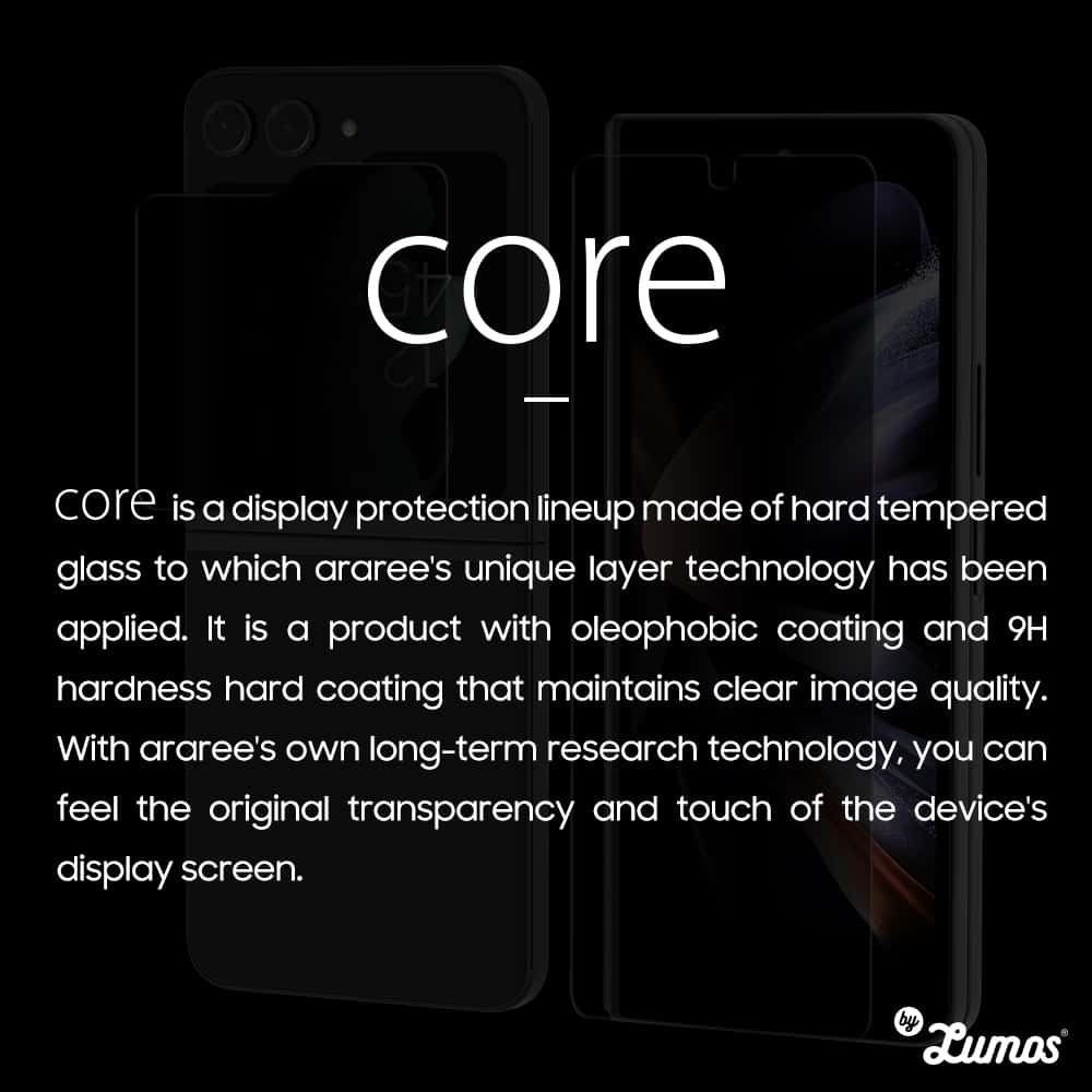 Araree Sub Core Privacy Premium Tempered Glass For Samsung Galaxy Z Fold 5 & Z Flip 5 Screen Protector Anti Scratches