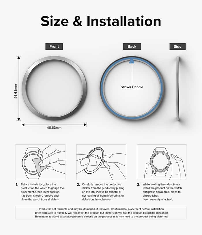 RINGKE BEZEL STYLING CASING COVER For Samsung Galaxy Watch 6 Classic