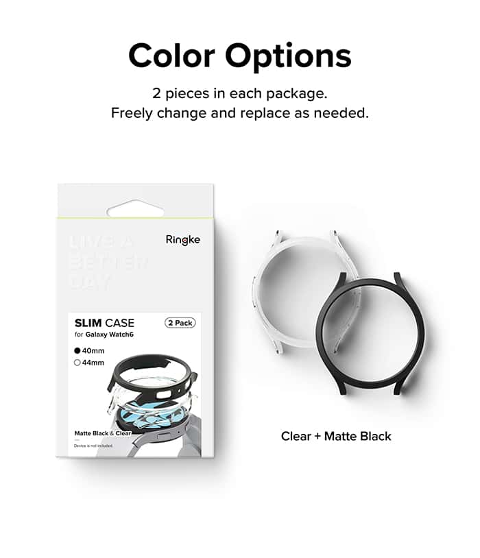 RINGKE SLIM CASE For Galaxy Watch 6 44mm & 40mm Hard Case