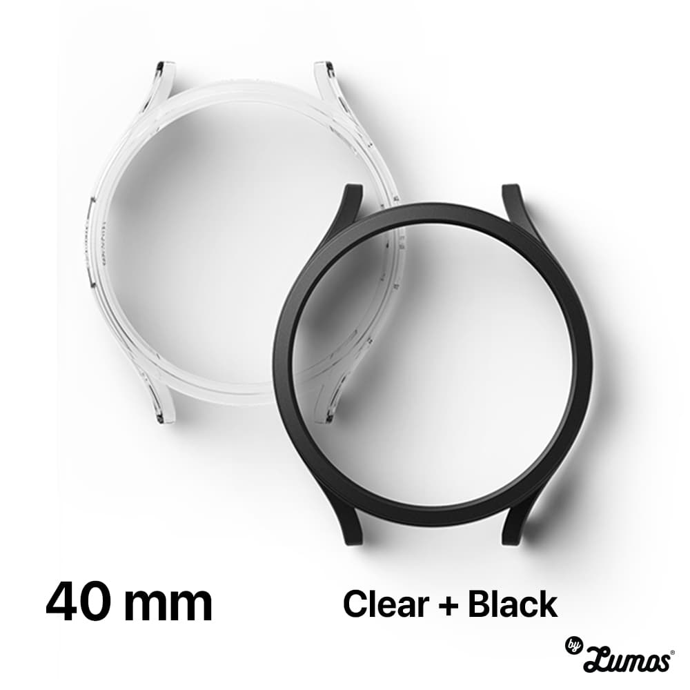 RINGKE SLIM CASE For Galaxy Watch 6 44mm & 40mm Hard Case – Clear+Black 40mm