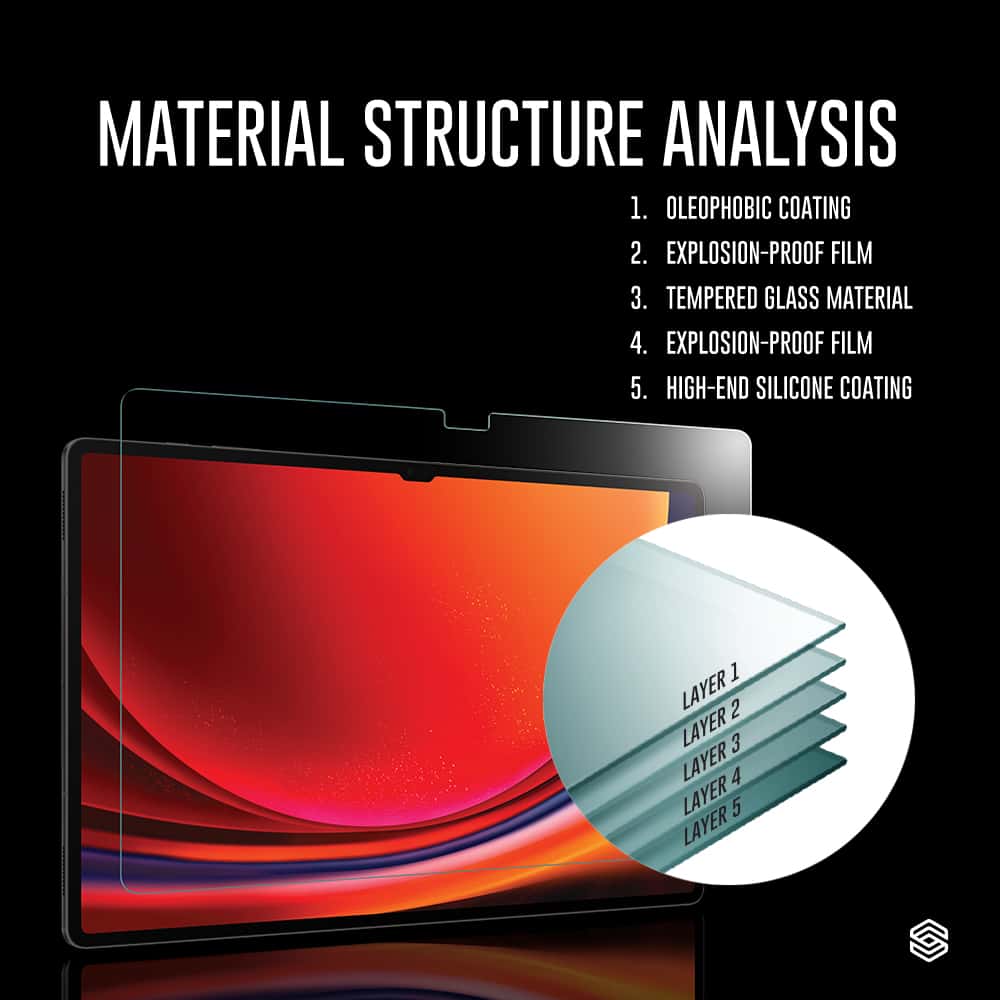 SIEGE GLASTIMATE FULL HD CLEAR FULL COVERAGE SCREEN PROTECTOR For Samsung Galaxy Tab S9 Ultra