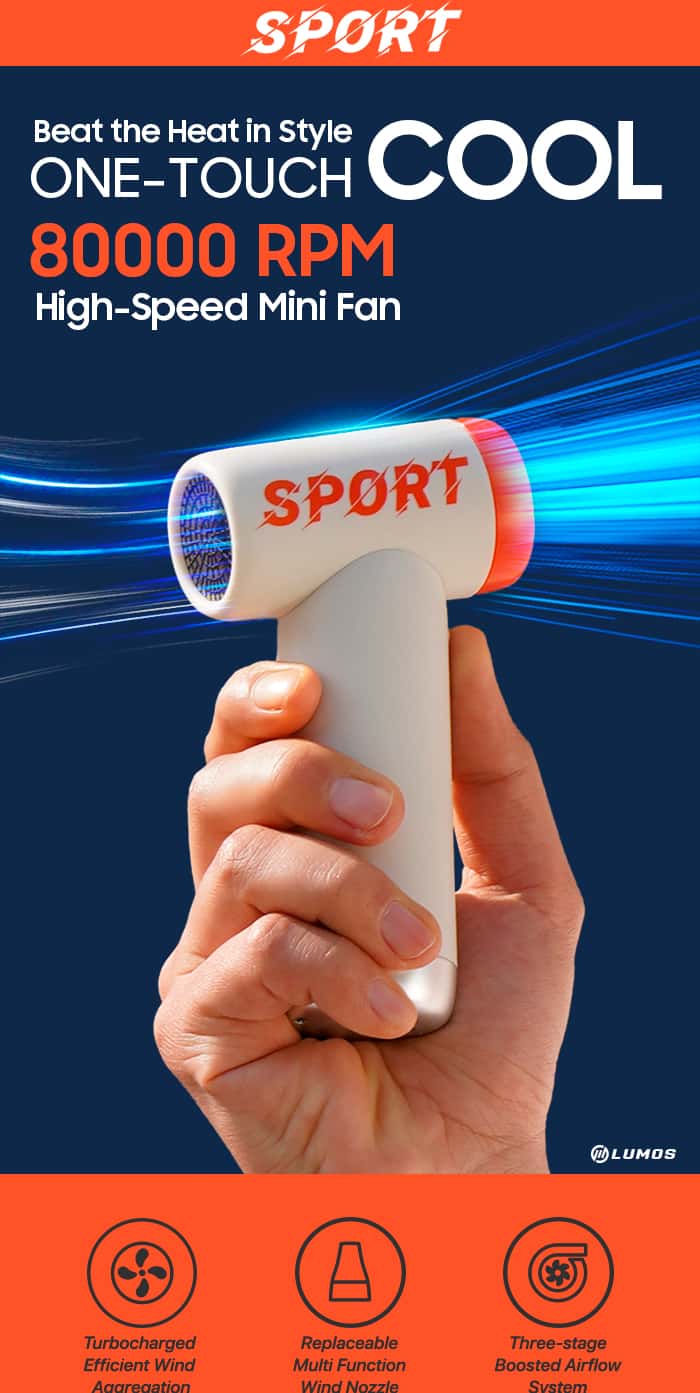 SPORT DC01 ONE-TOUCH COOL 80000RPM High-Speed Mini Fan